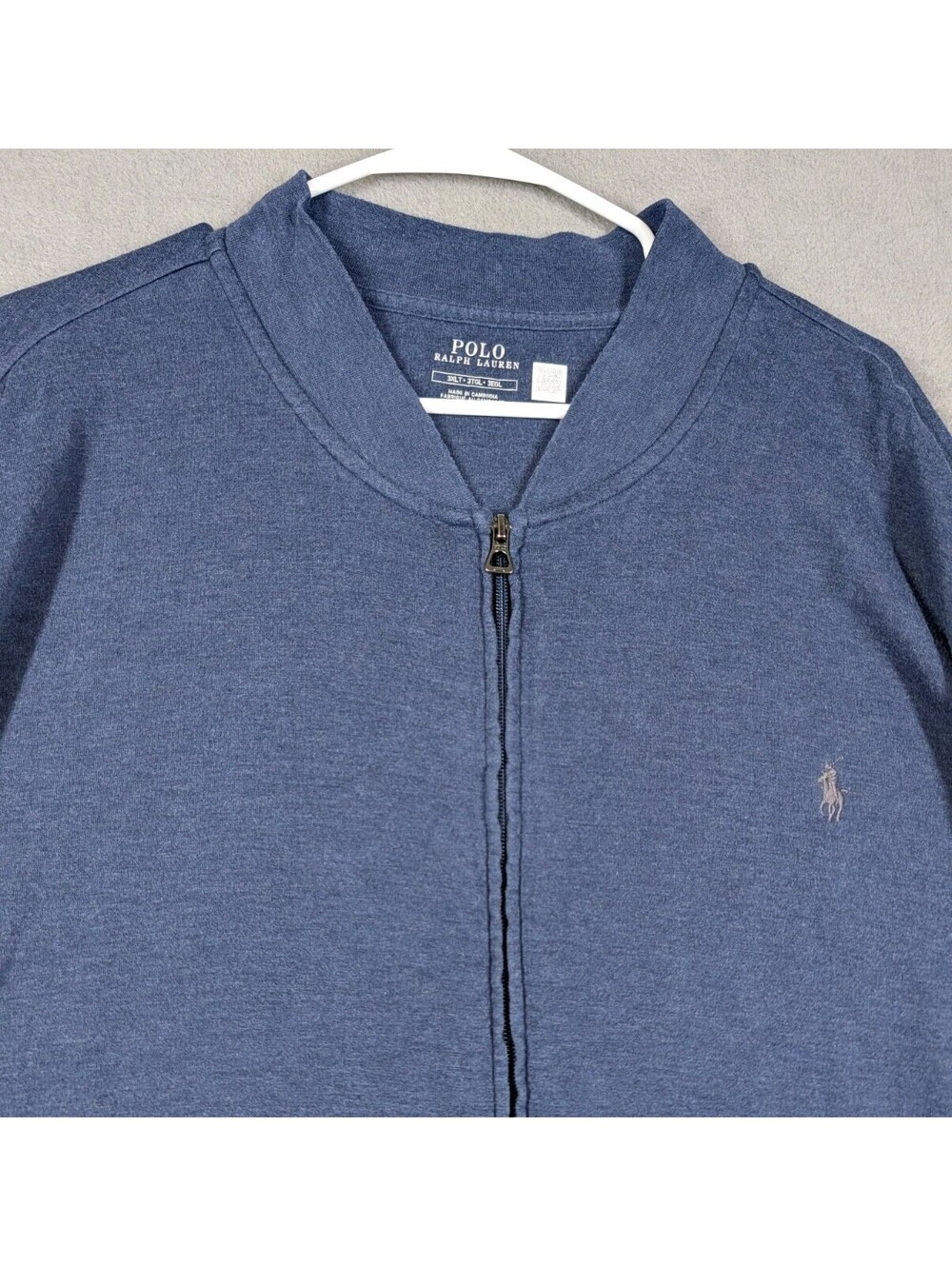 Polo Ralph Lauren Mens 3XLT Blue Full Zip Track Jacket Pony Big Tall Athleisure